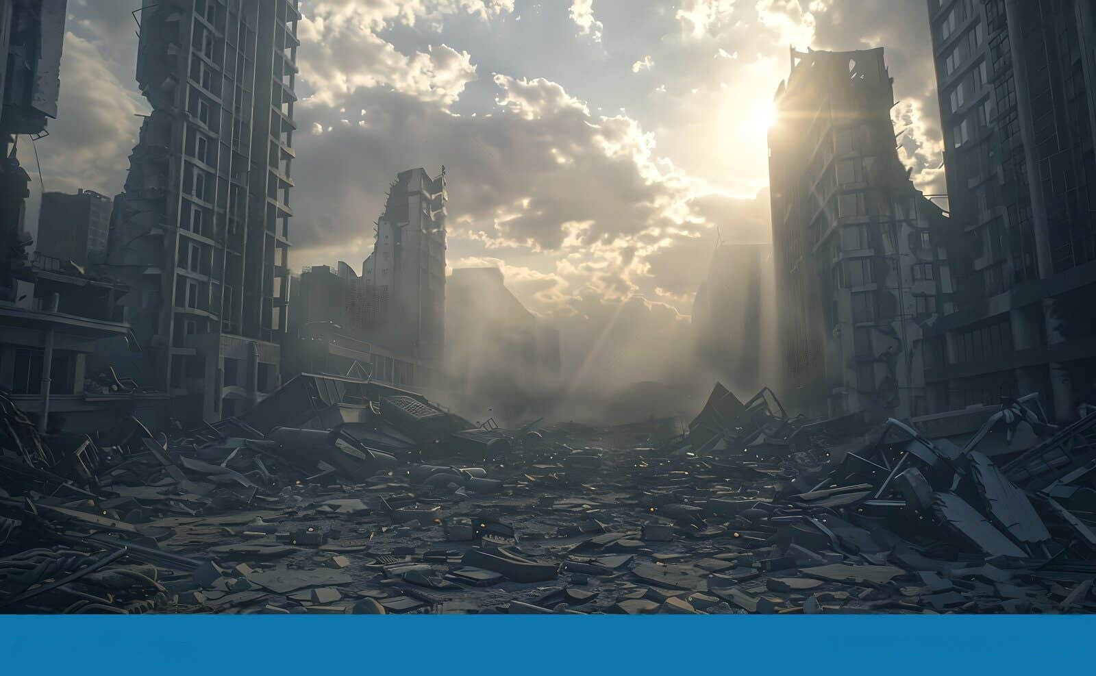 A crumbling corporate building representing leadership failure